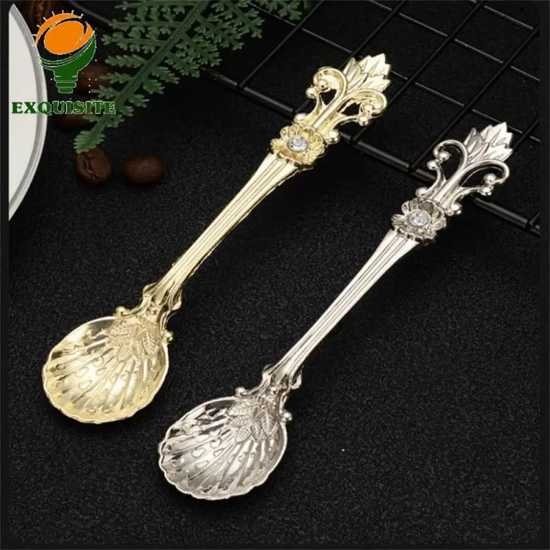 Iris Dessert Stainless Steel Fashion Practical Household Coffee Vintage Simple Spoon Tool Durable Kitchen Arabian Style Portable