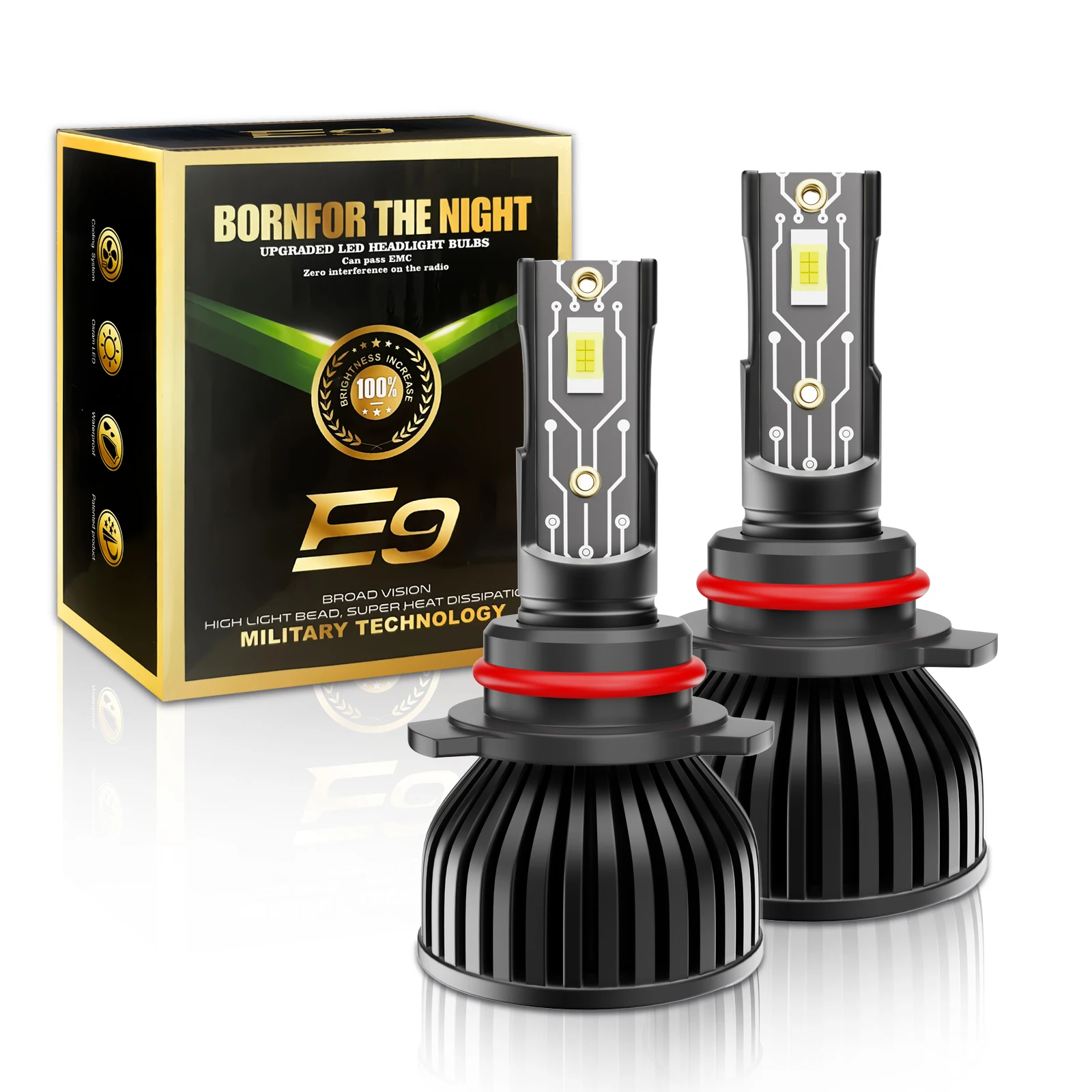 

2x HB3 9005 HB4 9006 9004 9007 H11 H8 H9 H16 H13 9008 9012 H1 H3 3570 H4 H7 LED Bulb Car Headlight Auto Headlamp Fog Light