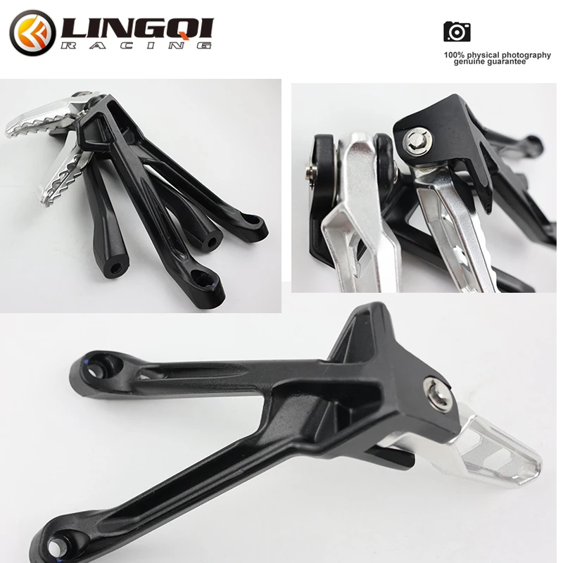 LING QI Ultra Bee Original Rear Foot Pegs Fit For   Ultra Bee Electronic Dirt Pit Bike Foot Pedal Bracket Support