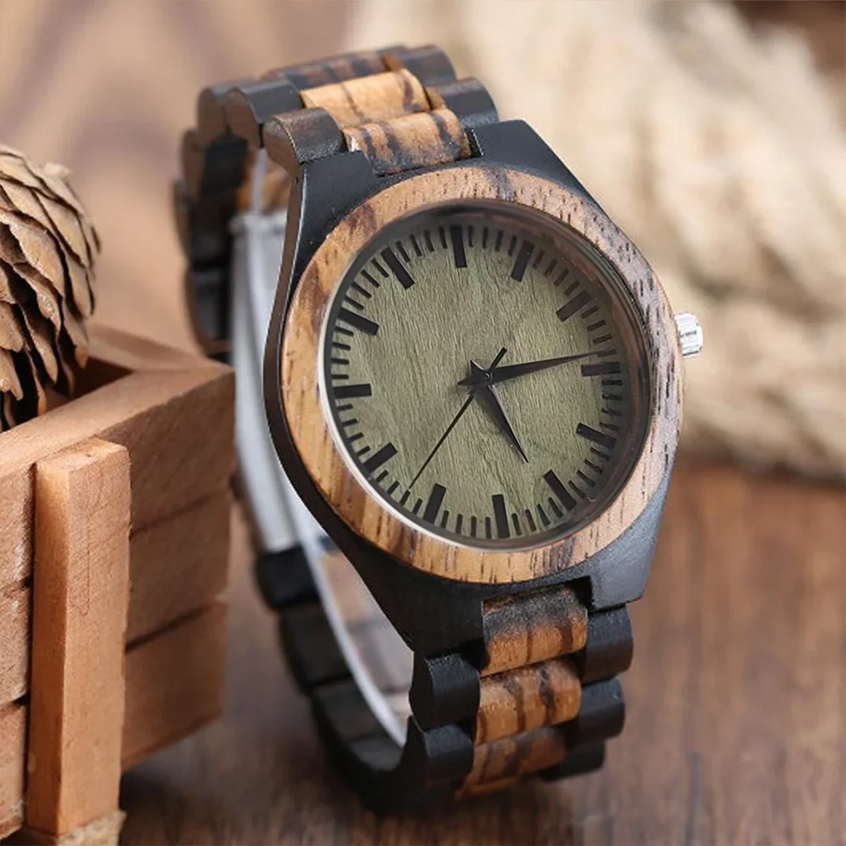 

Retro Wooden Watches for Men Clock Male Casual Wood Timepieces Man Full Natural Quartz Men's Wrist Watches Gift Drop shipping