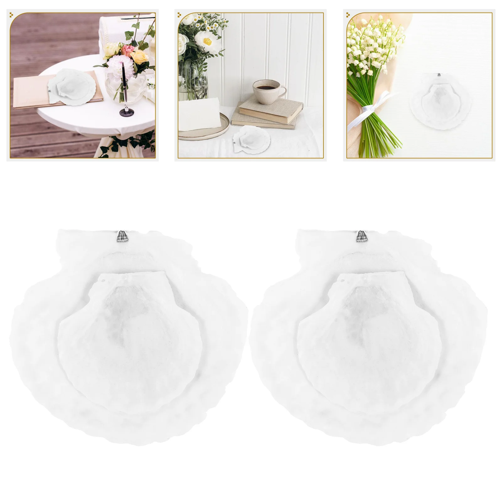 

18pcs Natural Scallop Shells Decorative White Seashells For Diy Crafts Painting Baking Wedding Ocean Theme Home Decor Large