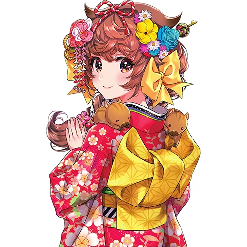Three Ratels CA21 kizuna AI  kimono girl Car decoration sticker laptop skateboard  wall sticker