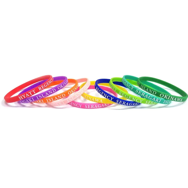 50/100/200pcs/lots Custom Wristband 6mm Width Tiny Silicone Bracelet Customized Wrist Bands For Events, Party, Wedding