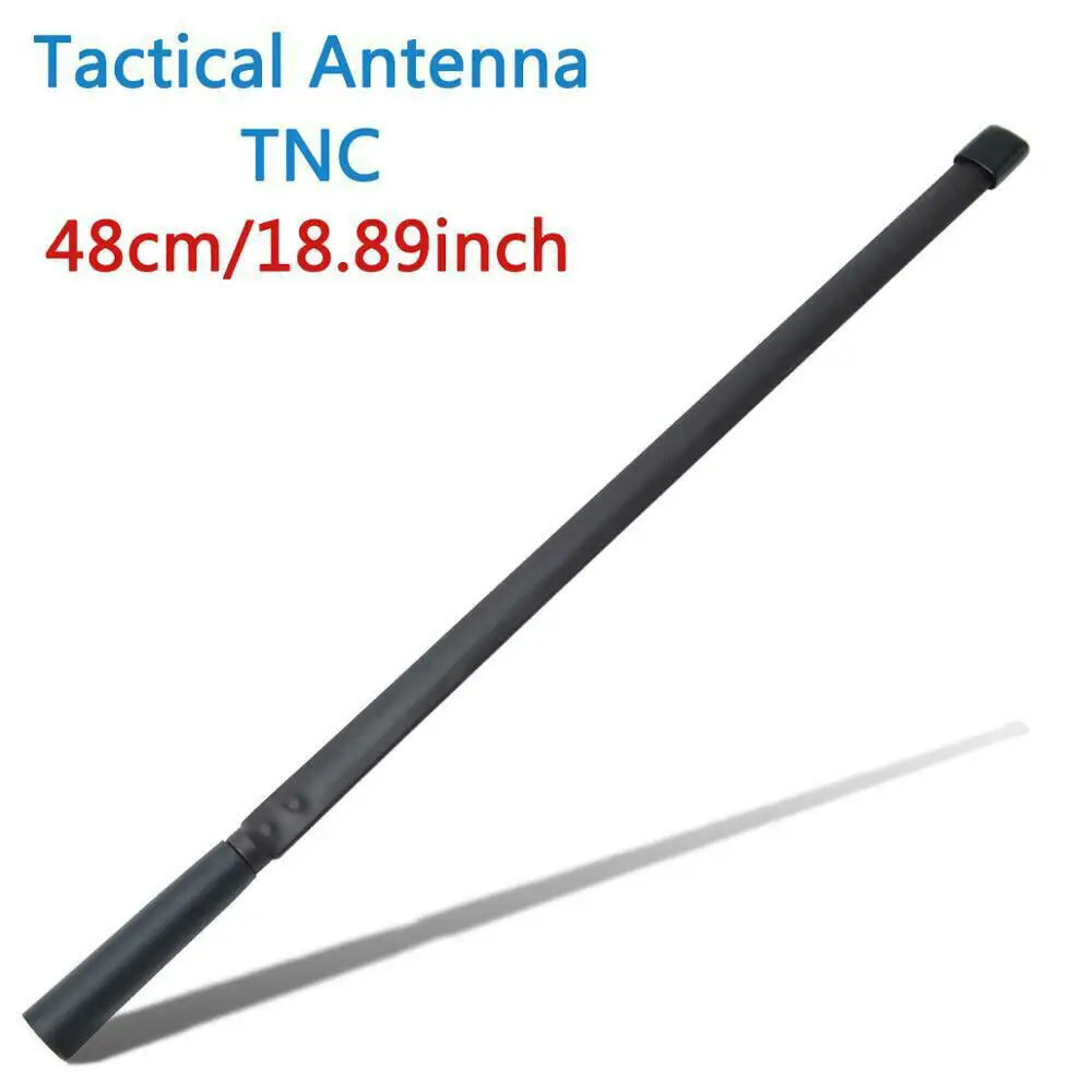 2pcs NEW AR-152A 48cm/18.89inch CS Tactical Antenna TNC Connector Dual Band VHF/UHF 144/430mHz Foldable for Kenwood TK-378