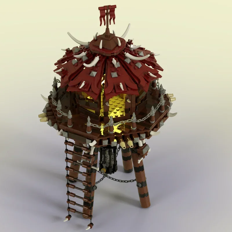 1205 pièces MOC Orc tir à l'arc tour guerre forteresse modèle conception modulaire modèle éducatif blocs de construction anniversaire bricolage jouets cadeau