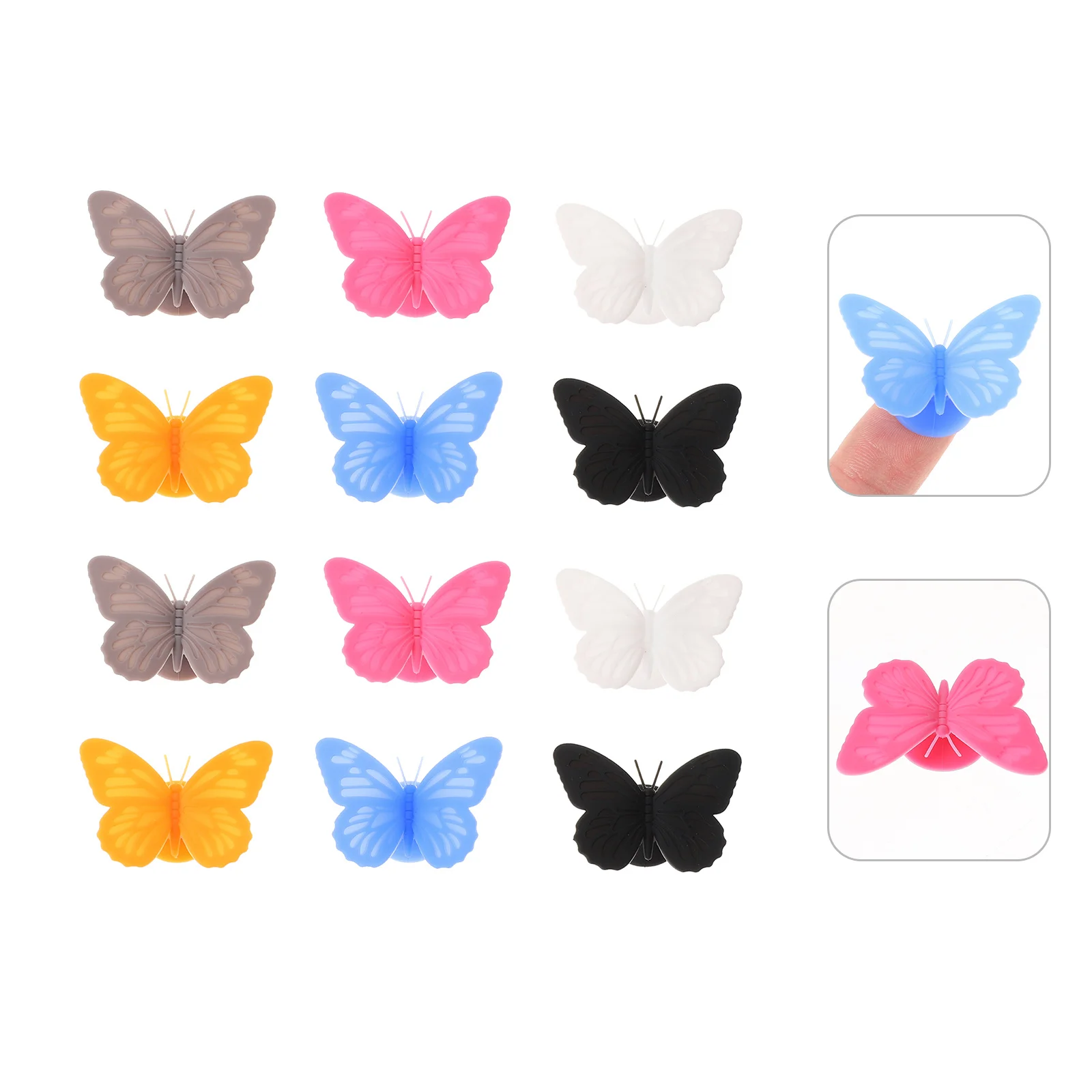 12 قطعة من علامات كأس النبيذ المصنوعة من السيليكون الفاخر، ديكورات زجاجية إبداعية لمختلف الأطراف، علامات كأس النبيذ، أدوات تحديد الزجاج #4