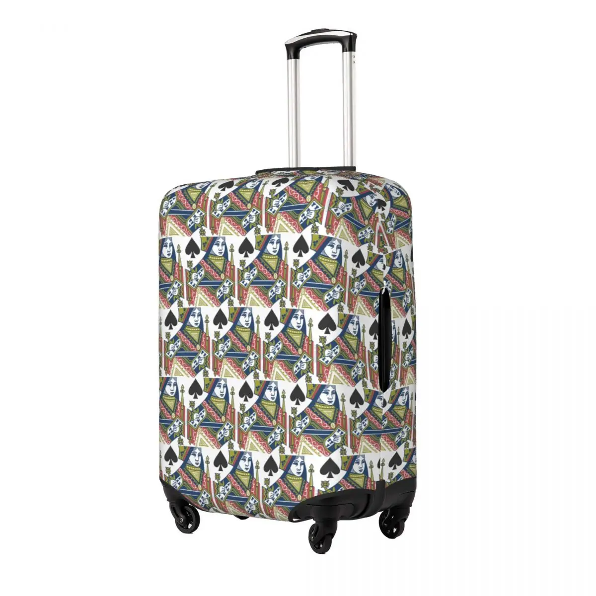 

Playing Card - Queen Of Spades Suitcase Cover Protection Elastic Trip Luggage Protector Covers for 18-32 Inch