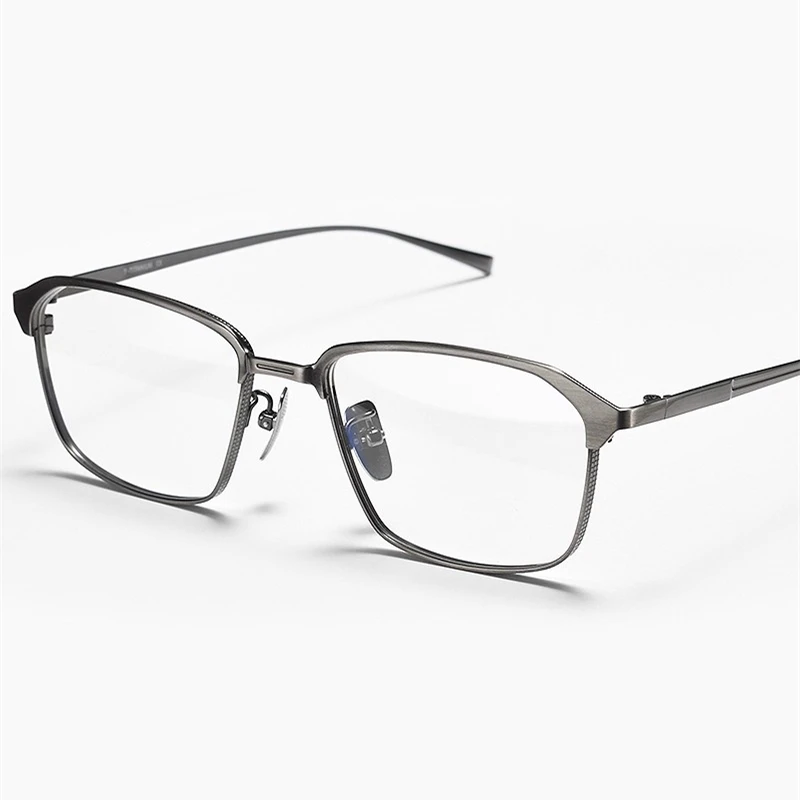 

Pure Titanium Oversized Square Glasses Frame Men Top Quality Vintage Eyeglasses Women Brand Design Large Face Eyewear Unisex