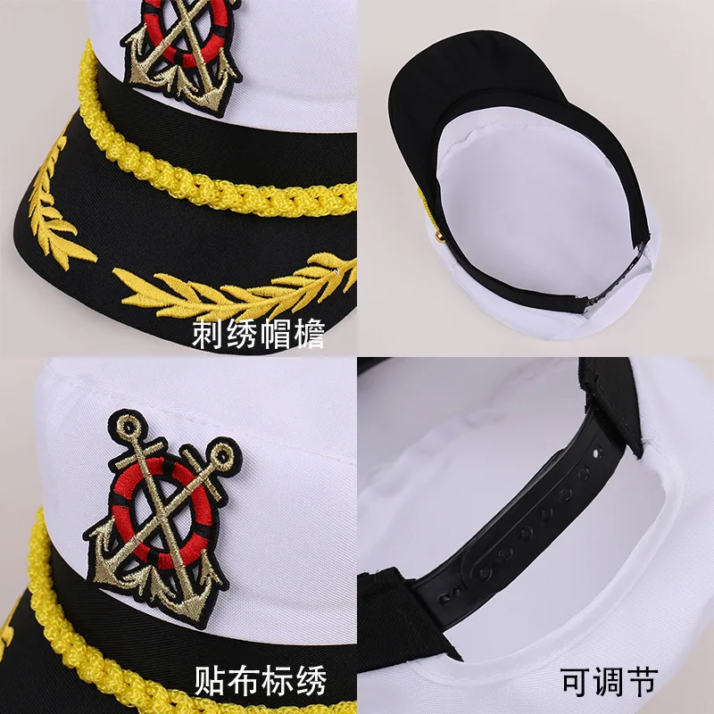 2025 New Spring Summer Party Yacht Captain Hat - Sailor Style Outdoor Sun Protection Performance Cap