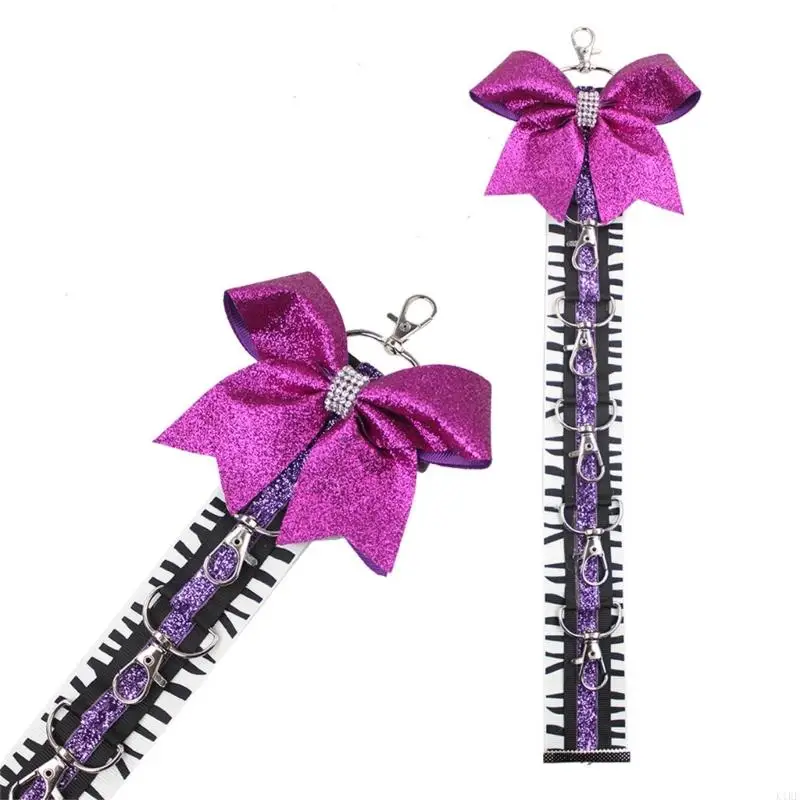 Fabric Holder Decorative Ribbon Bowtie Keychain Holder Chain For Home Travel K1KF