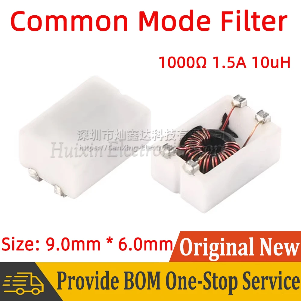 

5pcs SMD Common Mode Choke For Signal Line Transmission Inductor Inductance High Impedance 1000Ω 1.5A 10UH Noise Filter