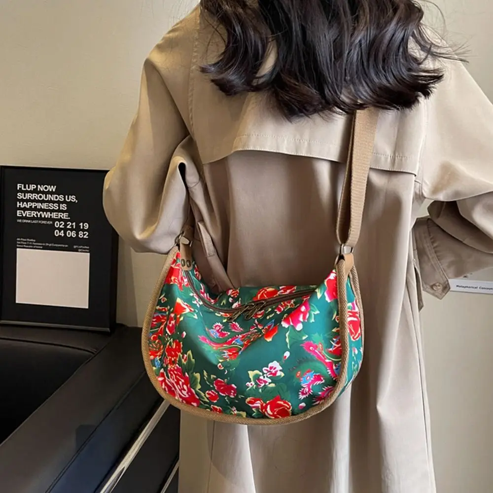 Multifuntional Shoulder Bag Casual Fanny Pack Tote Messenger Bag Northeastern Big Flower Sling Backpack