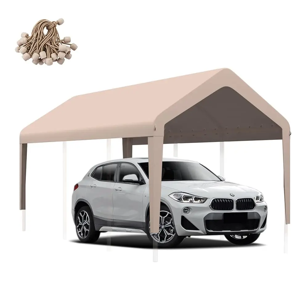 

10X20 Canopy Replacement Cover, Heavy Duty 800D Ox Fabric Carport Replacement Canopy, For 10' X 20' Frame Car Garage,