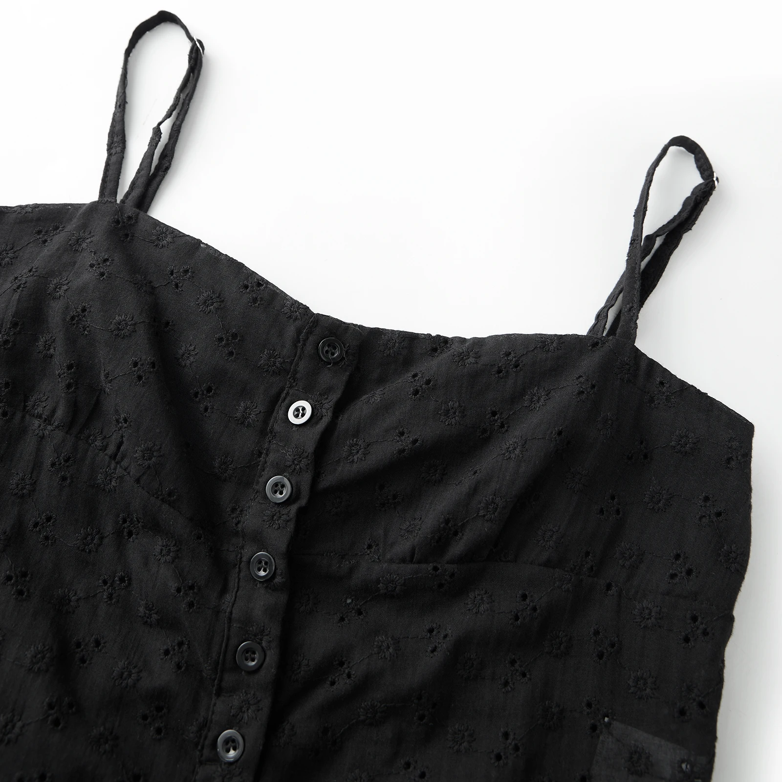 

Women 2 Piece Pajamas Set Eyelets Front Button Crop Camisole and Elastic Shorts for Loungewear Soft Sleepwear
