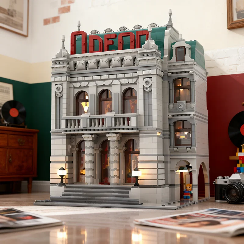 

3904 детали MOC: Модульная модель театра Одеон, строительные блоки для создания уличной сцены, креативный подарок, коллекционный декор, премиум-класс для детей и взрослых