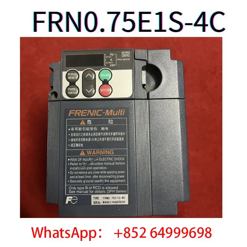 

second-hand FRN0.75E1S-4C frequency converter 0.75kw/380v tested ok