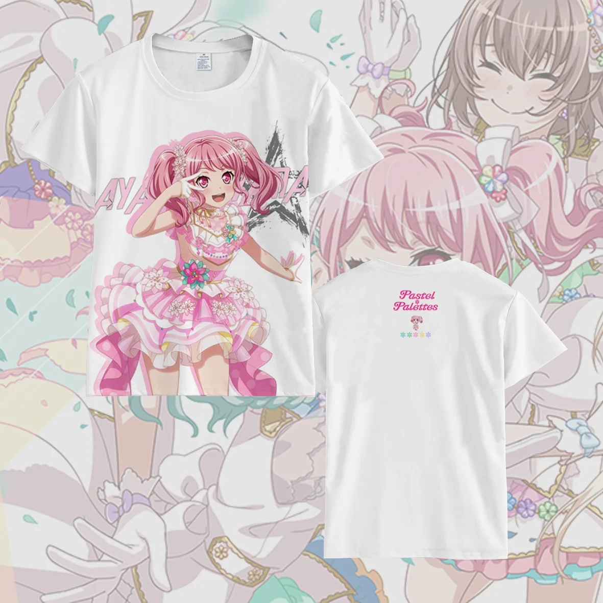 Summer Anime BanG Dream Pastel*Palettes 3D Print T Shirt Women Men O-neck Short Sleeve Funny Tshirt Graphic Tees Streetwear