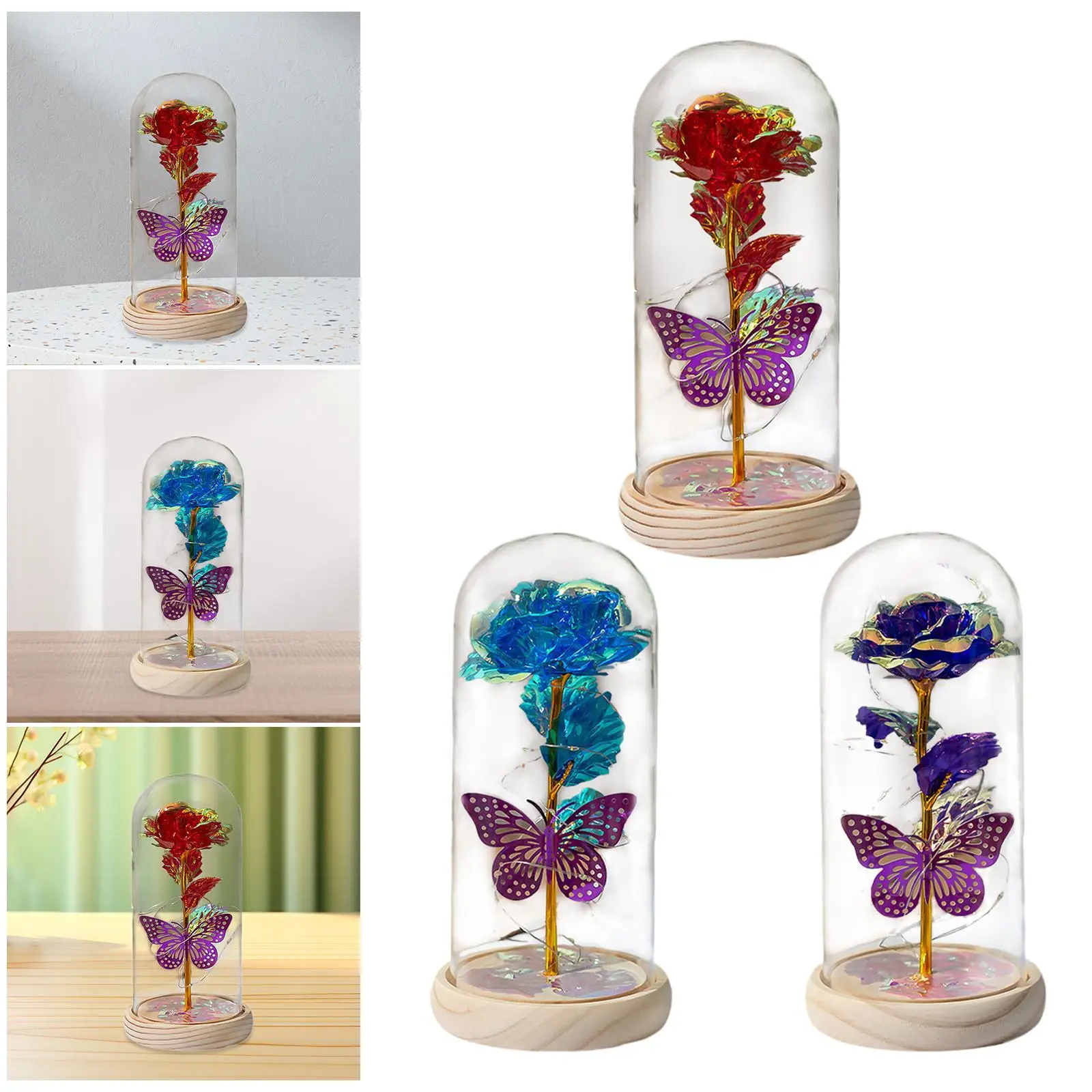 Regalos del día de San Valentín para su flor preservada para la esposa de compromiso de cumpleaños