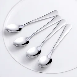 12 Coffee Spoons Stainless Steel Salt Sugar Scoop Spoon Tea Dessert Condiment Spoon Dining Cutlery for Home Restaurant