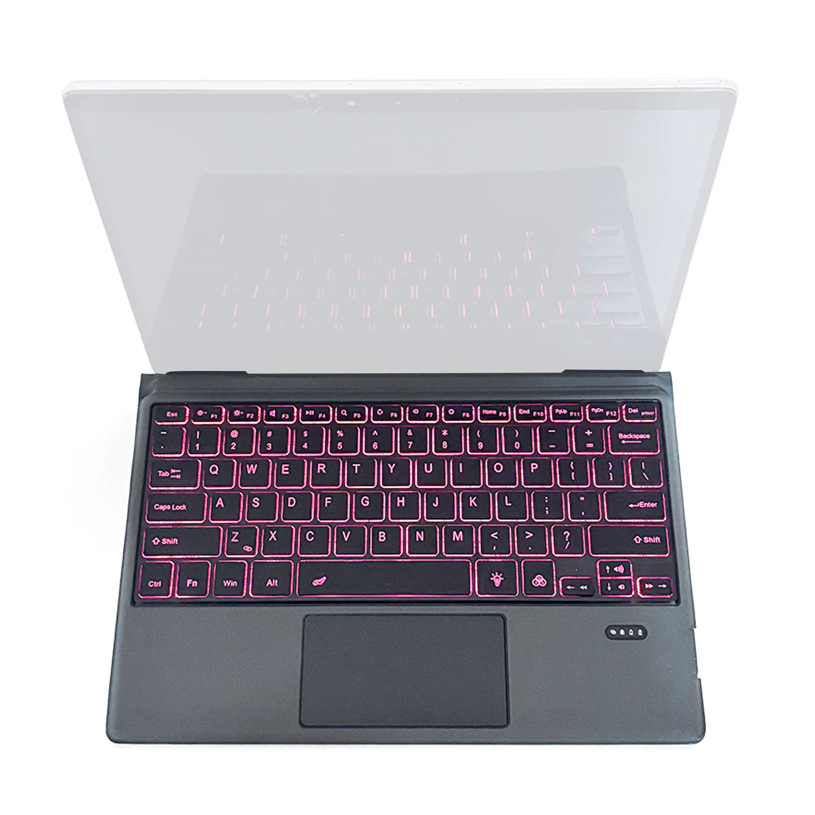 BT Keyboard Tablet Keyboard Fits for Dell BT Wireless Backlit with Large Touchpad Strong Magnetic Detachable