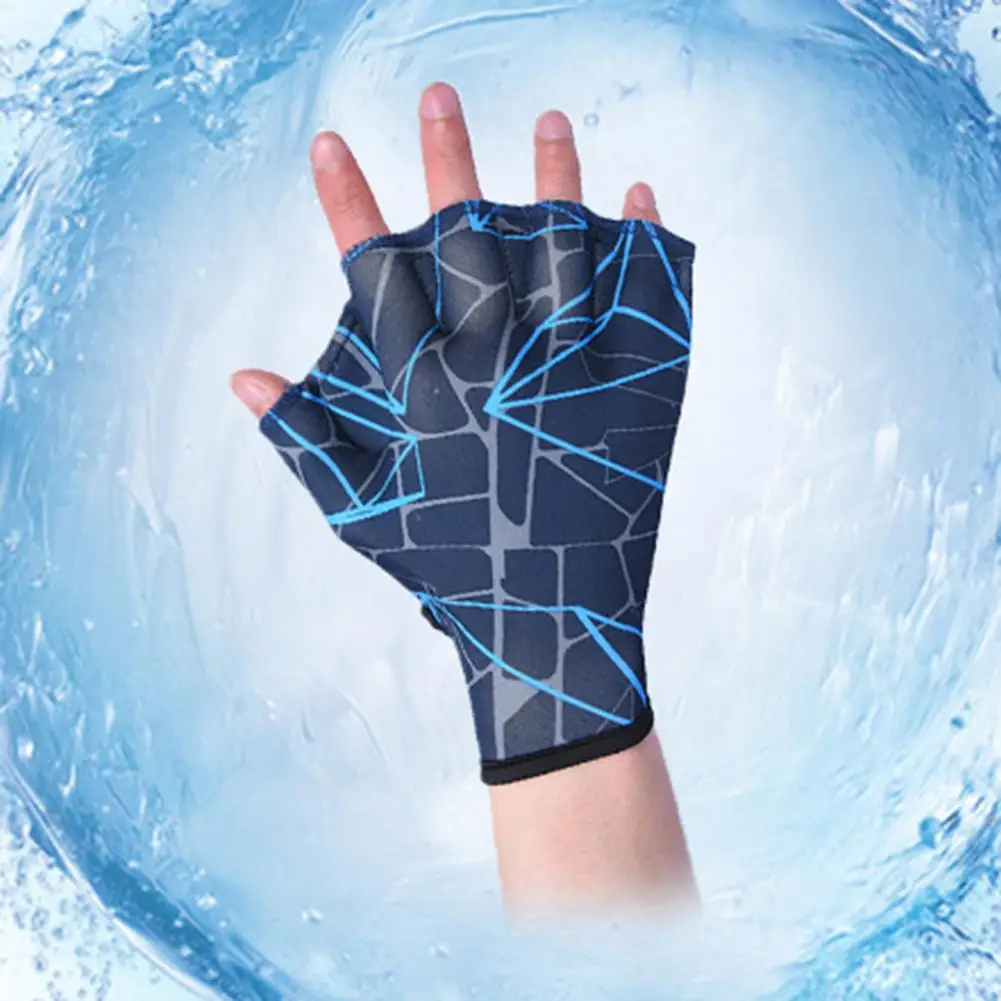 Fashion Skin-touch Reusable Lightweight Swimming Flippers Hand Finger Gloves Fins Diving Gloves Comfortable