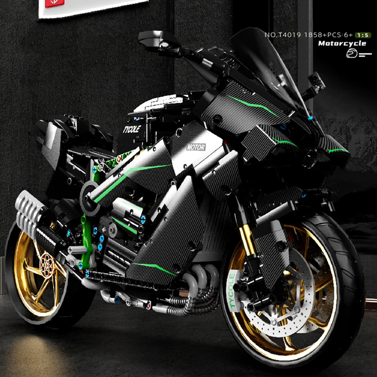 

1858PCS Motorcycle Model Building Block Set Assembly Puzzle Construction Bricks Toy Desktop Decoration Gift