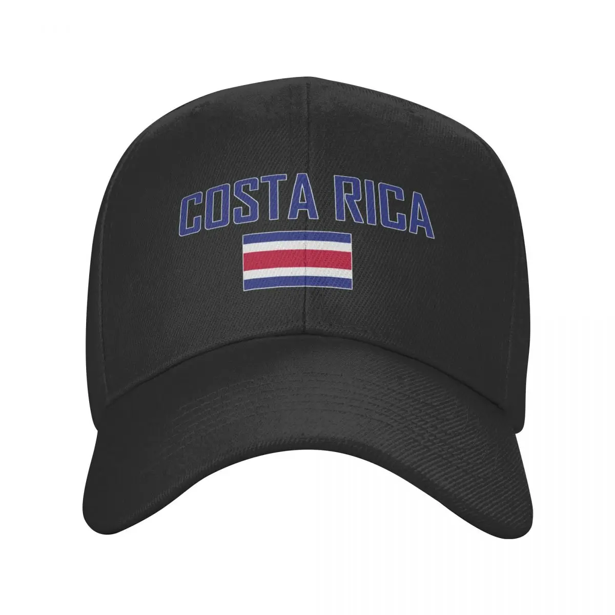 Costa Rica Country Name With Flag Sun Baseball Cap Breathable Adjustable Men Women Outdoor Soccer Hat For Gift