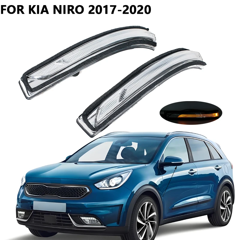 

Rearview Mirror Light For Kia Niro 2017-2020 LED Exterior Wing Door Side Mirror Turn Signal Light Lamp 87614G5000 87624G5000