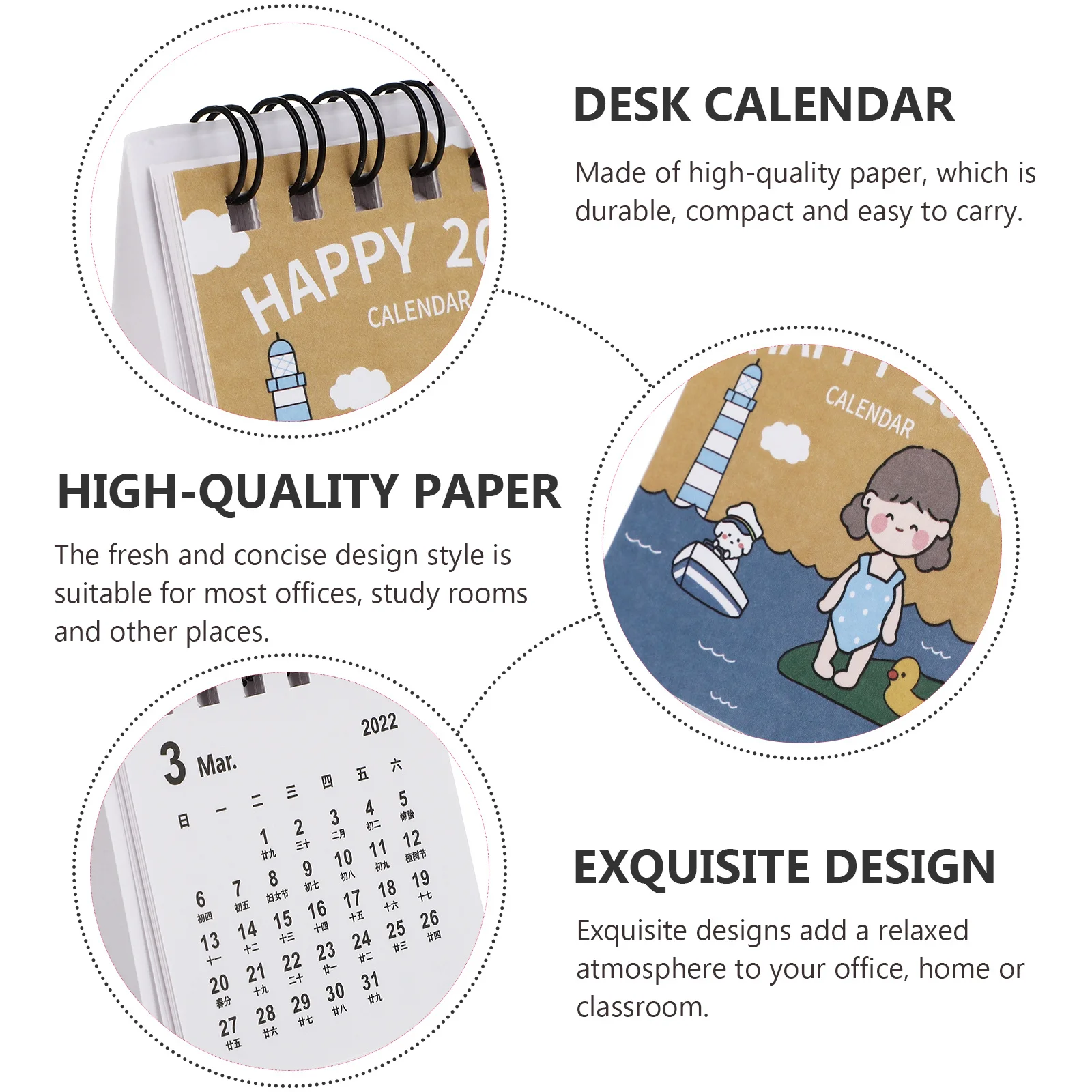 

1pc Desktop Mini Calendar 2022 Creative Schedule Planner Practical Daily Organizer For Office Student Teacher Simple Design