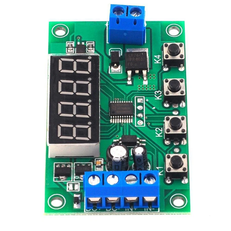 Modul sakelar modul Relay Delay siklus waktunya pemicu tunggal 7-24V