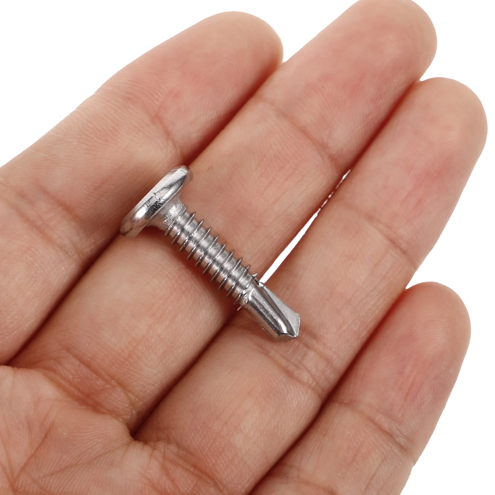 

20Pcs Self-Tapping Stainless Steel Fencing Screws Head Internal Hex Drill Tail for Outdoor Fence Mounted Metal Screw