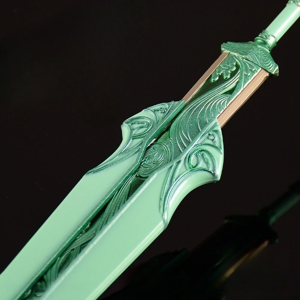 30 سنتيمتر السيوف لعبة الخالد الطرفية السماء الزرقاء السيف الأسلحة نموذج مع غمد المعادن الحرفية عرض قطعة حلية لعبة هدية #3