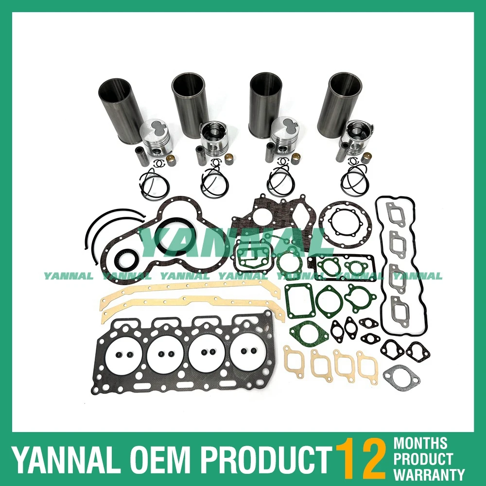 

Cylinder Liner Kit With Gasket Set For Mazda S2 Excavator Engine Parts