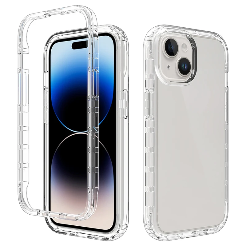 

Full Protection Transparent Clear Phone Case for iPhone 17 16E 16 Pro Max 15 14 13 12 Mini 11 XS Max Soft Shockproof Back Cover