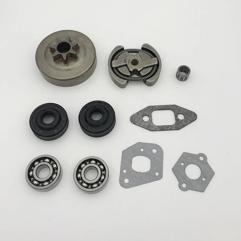 

HUNDURE .325 Pitch 7T Clutch Drum Sprocket Rim Bearing Oil Seal Kit For PARTNER 350 351 352 370 371 390 420 Chainsaw Parts