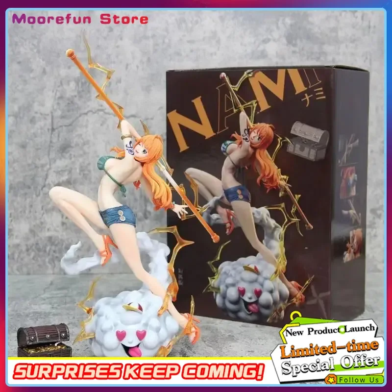 

One Piece Anime Nami Action Figure 29cm PVC Statue Collectible Model Trousers And Shorts Ornament for Decoration And Toy Gifts