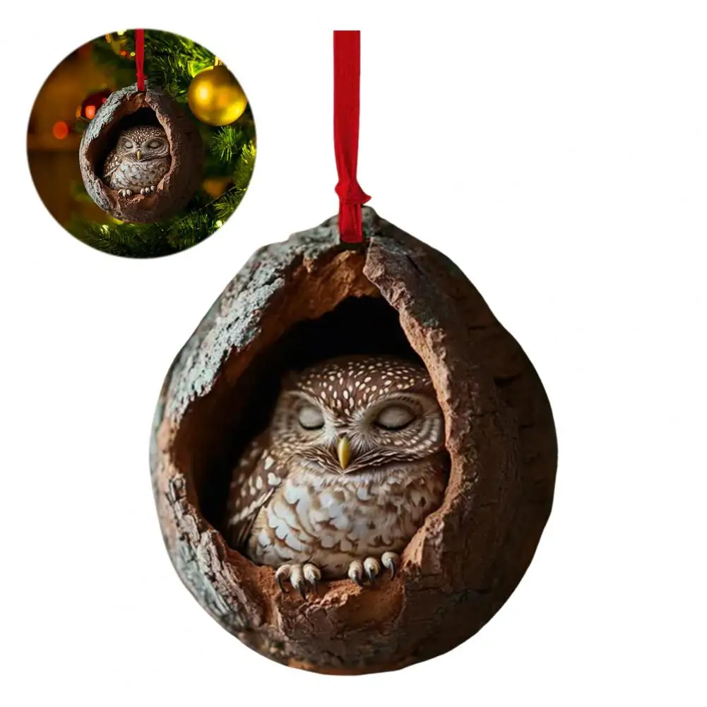 Rustic Woodland Christmas Ornaments Christmas Forest Ornaments Cartoon Hanging Decorations for Tree 2d for Festive for Nature