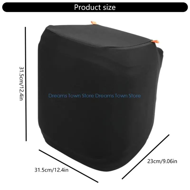 HX6A Washable Speaker Dust Cover Elastics Closures Spandex Fabric Handles Two Mics Storage