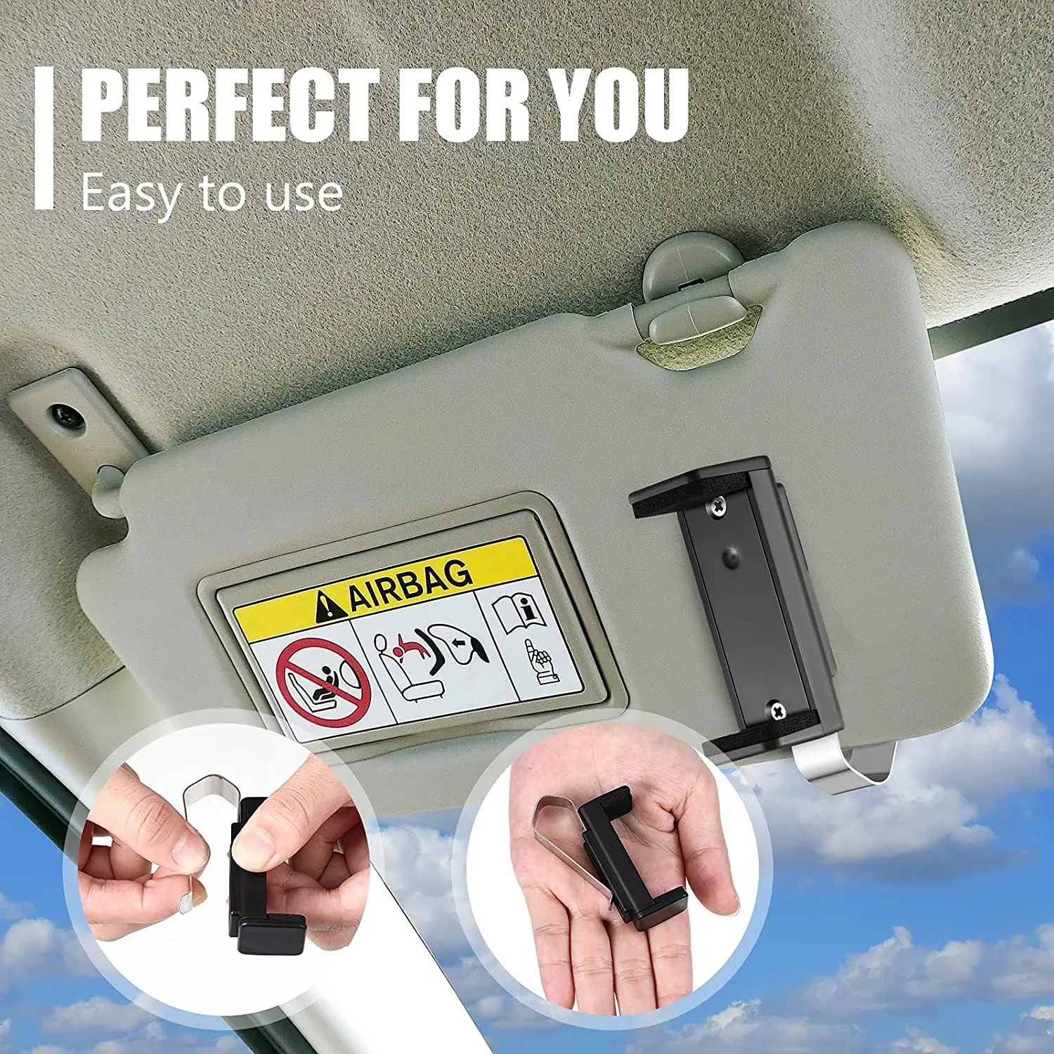 Universal Wireless Remote Control 10PCS Holder and Sun Visor Clip Garage remote control Opener Quick Installation