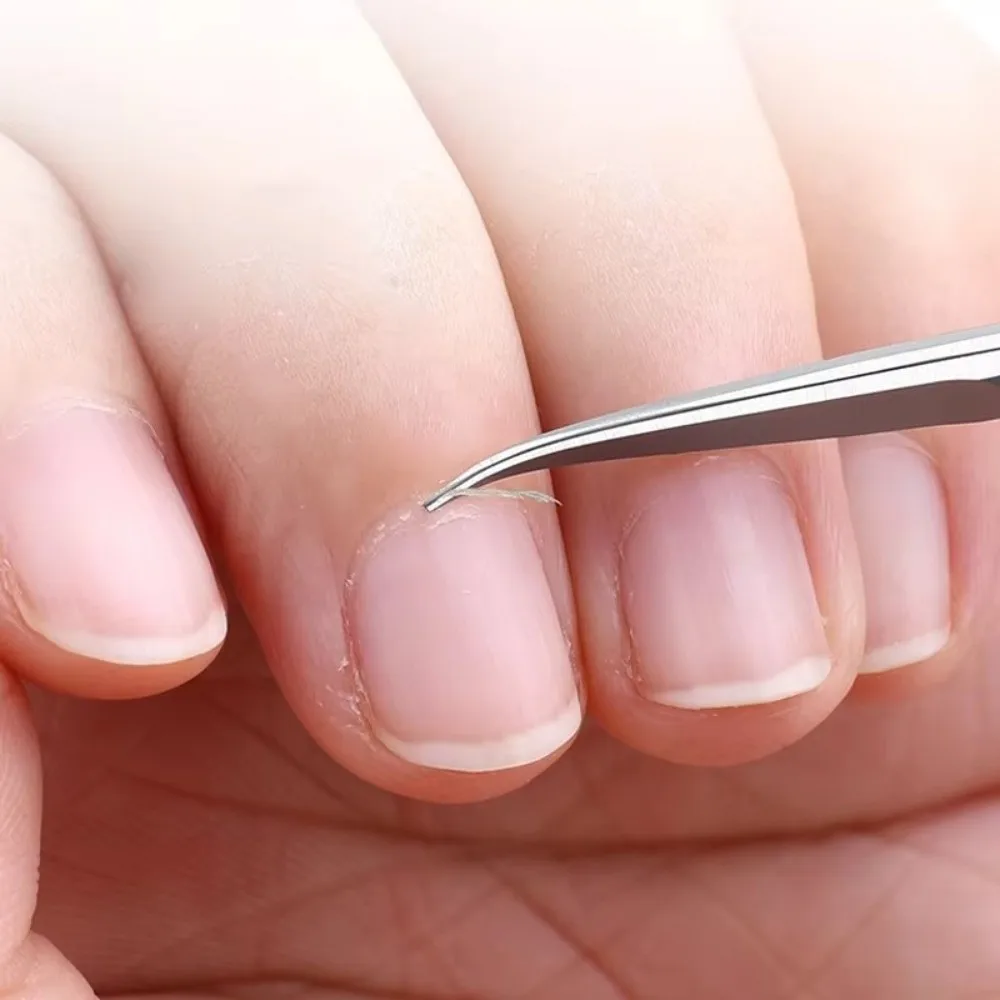 Stainless Steel Cuticle Shears Curved Blades Precision Trimming Nail Clippers Extra Fine Tips Eyebrow Shears Eyelash Trimming