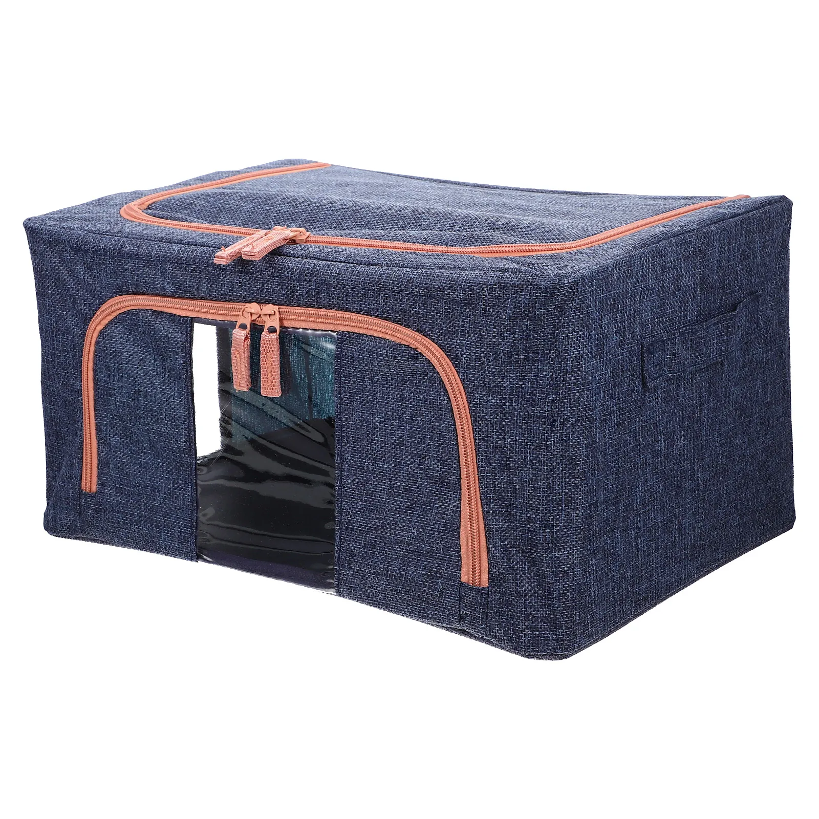 

Cotton Linen Storage Box Lid Zipper H for Clothes Bedding Books Large Capacity ganizers Dustproof