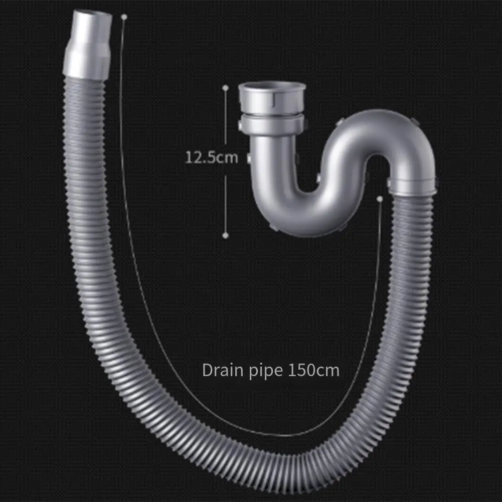 1.5meter Sink Drainage Accessory Is Designed To Fit Both Single And Double Basin Sinks, For Various Kitchen Use