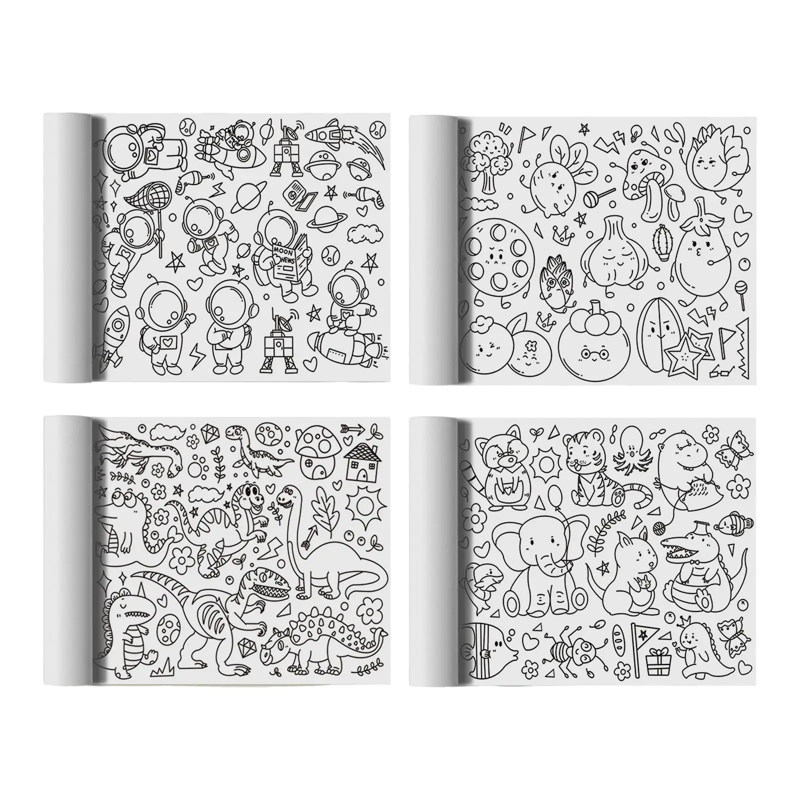 Coloring Paper Roll Coloring Book Paper Coloring Sticker Painting Table Cloth