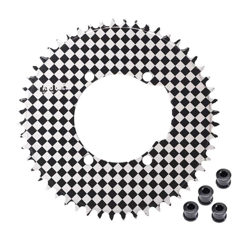 PASS QUEST 110BCD (4 bolt) Chessboard and Devil Smiley Face Custom Narrow Wide Chainwheel