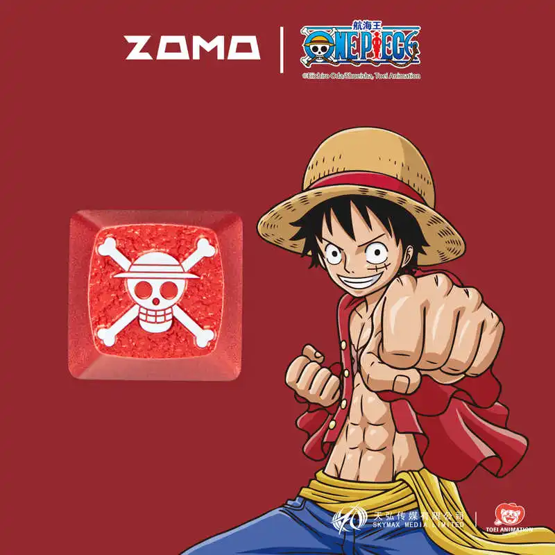 Cartoon Anime One Piece Monkey D. Luffy Metal Mechanical Personalized Keyboard Cap Keycap Single Original Keyboard Cap