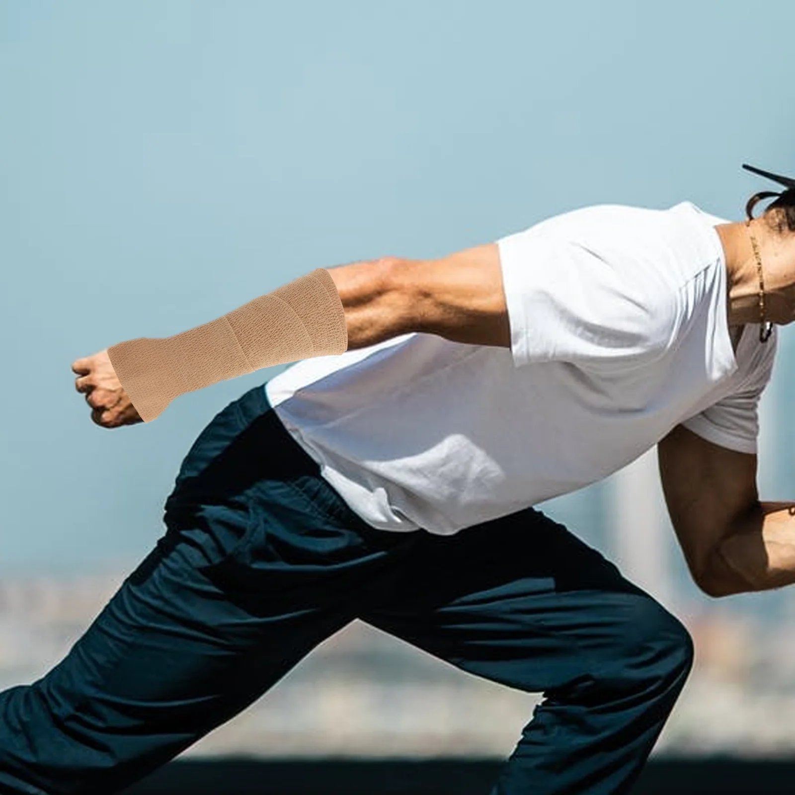 

2 Rolls Sports Protective Bandage Breathable Elastic Athletic Tape Fitness Exercise Medical Use Portable Stretch for Camping