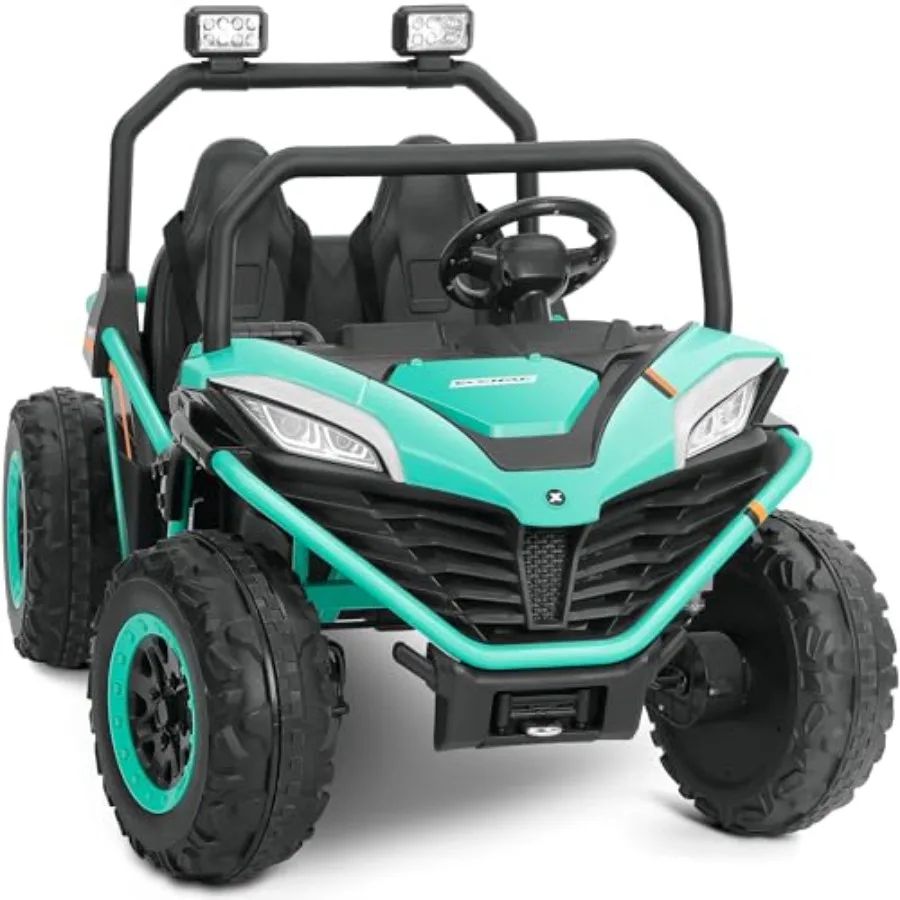 

Двухместный большой электромобиль-внедорожник 12V 10AH для детей с пультом управления, LED-подсветкой, Bluetooth, 3 скоростями и максимальной нагрузкой