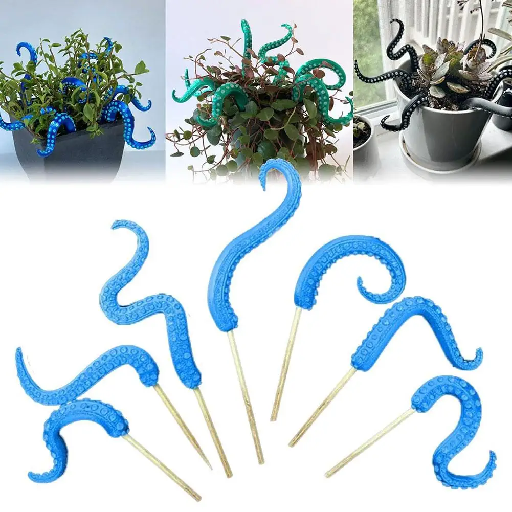 7PCS Sea Monster Tentacle Resin Decoration Outdoor Home Flower Pot Decoration Glow Octopus Tentacle Halloween Friend Gift