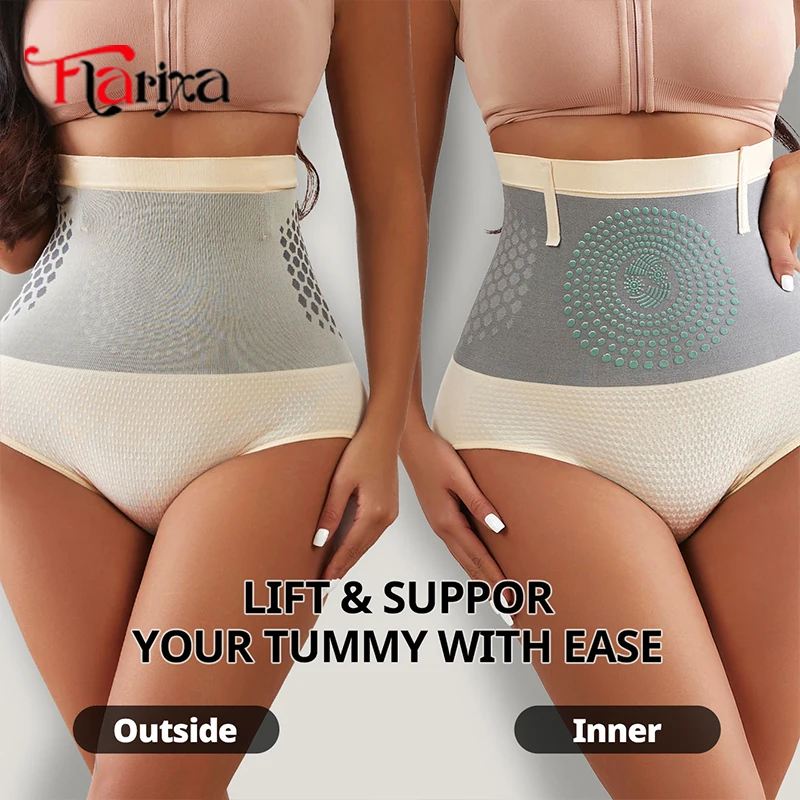 

Flarixa Seamless Shapewear Panties Women High Waist Tummy Control Briefs Warm Underwear Body Shaper Comfortable Butt Lifter