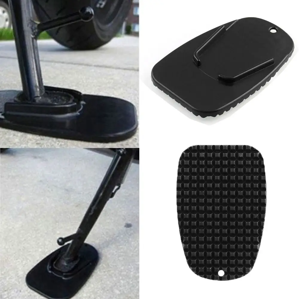 Universal Non-slip Motorcycle Plastic Kickstand Side Kick Stand Pad Motorbike Parking Plate Base